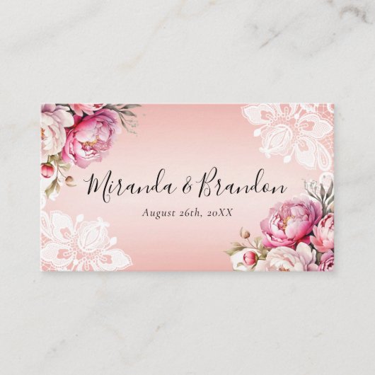 エレガントバラ金ゴールド水色フローラ結婚ズ エンクロージャーカード (正面)