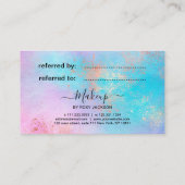 エレガントバラ金ゴールド水色化粧家 紹介カード (裏面)