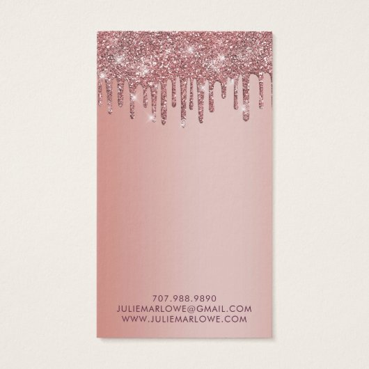 エレガントバラ金ゴールド滴下グリッターイヤリングディスプレイ (裏面)