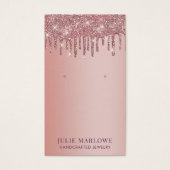 エレガントバラ金ゴールド滴下グリッターイヤリングディスプレイ (正面)