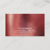 エレガントバラ金ゴールド滴下化粧ヘア美しい 名刺 (裏面)