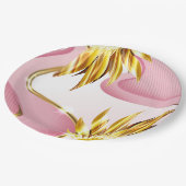 エレガントバラ金ゴールド炎 ペーパープレート (アングル)