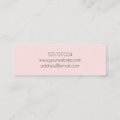 エレガントバラ金ゴールド爪、 ネイル研磨線パステルピンク スキニー名刺 (裏面)
