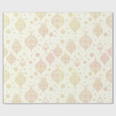 エレガントバラ金ゴールド白クリスマスオーナメント ラッピングペーパー (フラット)