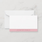 エレガントバラ金ゴールド白シンプルテンプレート ノートカード (裏面)