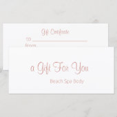 エレガントバラ金ゴールド白スパサロンギフト券 (正面/裏面)