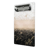 エレガントバラ金ゴールド紙吹雪デザイン ミニクリップボード (アングル2)
