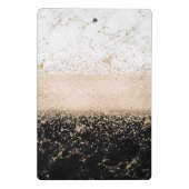 エレガントバラ金ゴールド紙吹雪デザイン ミニクリップボード (裏面)