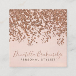 エレガントバラ金ゴールド紙吹雪プロフェッショナル スクエア名刺