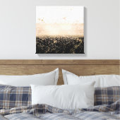 エレガントバラ金ゴールド紙吹雪大理石デザイン キャンバスプリント (インサイチュ (寝室))