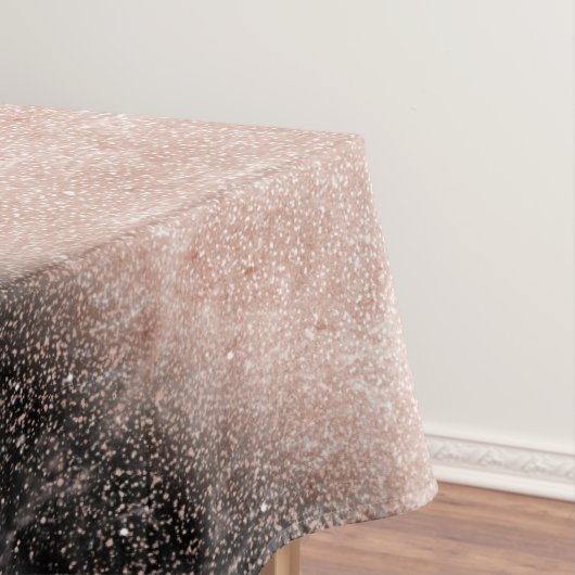 エレガントバラ金ゴールド紙吹雪黒大理石画像 テーブルクロス (インサイチュ)