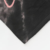 エレガントバラ金ゴールド紙吹雪黒大理石画像 フリースブランケット (角)