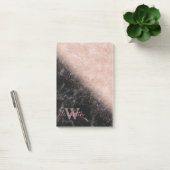 エレガントバラ金ゴールド紙吹雪黒大理石画像 ポストイット (オフィス)