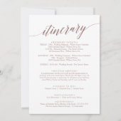 エレガントバラ金ゴールド結婚のウェルカムレターの日程 (裏面)