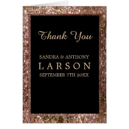 エレガントバラ金ゴールド結婚グリッターありがとう