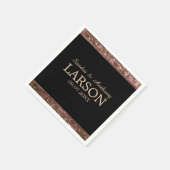 エレガントバラ金ゴールド結婚グリッターナプキン スタンダードカクテルナプキン (角)