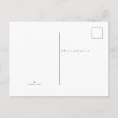 エレガントバラ金ゴールド結婚グリッター白日救付 案内ポストカード (裏面)