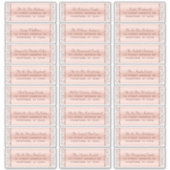 エレガントバラ金ゴールド結婚ズゲスト住所 シール (正面)