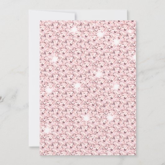 エレガントバラ金ゴールド結婚ズドレスブライダルシャワー 招待状 (裏面)