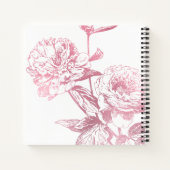 エレガントバラ金ゴールド結婚フローラ ノートブック (裏面)