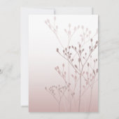 エレガントバラ金ゴールド結婚植物学 招待状 (裏面)