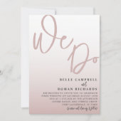 エレガントバラ金ゴールド結婚 招待状 (正面)