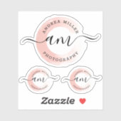 エレガントバラ金ゴールド絵を描スワッシュロゴカスタムデカール シール (シート)