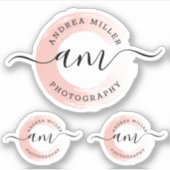 エレガントバラ金ゴールド絵を描スワッシュロゴカスタムデカール シール (正面)