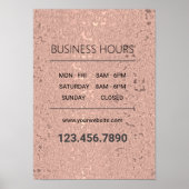 エレガントバラ金ゴールド美しいサロン ポスター (正面)