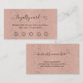 エレガントバラ金ゴールド美しいサロン ロイヤリティカード (正面/裏面)