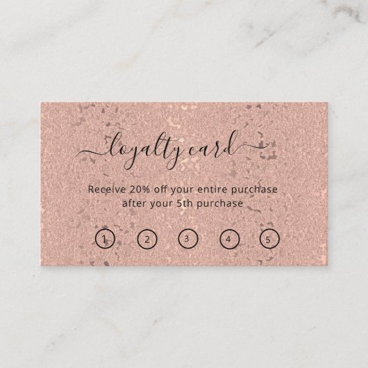 エレガントバラ金ゴールド美しいサロン ロイヤリティカード (正面)