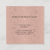 エレガントバラ金ゴールド美しいサロン 予約カード (裏面)