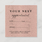 エレガントバラ金ゴールド美しいサロン 予約カード (正面)