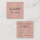 エレガントバラ金ゴールド美しいサロン 割引カード (正面/裏面)