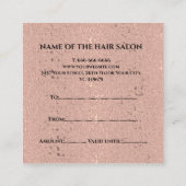 エレガントバラ金ゴールド美しいサロン 割引カード (裏面)