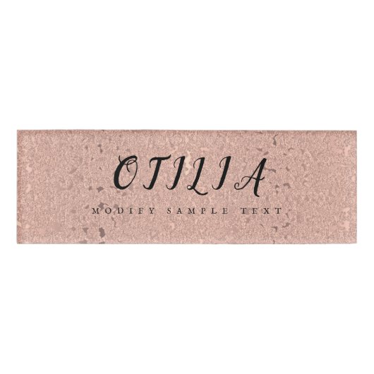 エレガントバラ金ゴールド美しいサロン 名札 (正面)