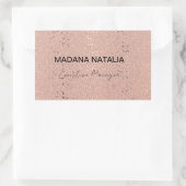 エレガントバラ金ゴールド美しいサロン 長方形シール (バッグ)