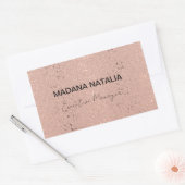 エレガントバラ金ゴールド美しいサロン 長方形シール (封筒)