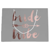 エレガントバラ金ゴールド花嫁の部族アロー結婚のリング ラージペーパーバッグ (正面)