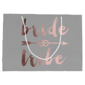 エレガントバラ金ゴールド花嫁の部族アロー結婚のリング ラージペーパーバッグ (裏面)