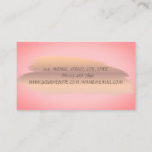 エレガントバラ金ゴールド花 名刺 (裏面)