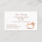 エレガントバラ金ゴールド裁縫機 名刺 (裏面)