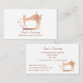 エレガントバラ金ゴールド裁縫機 名刺 (正面/裏面)