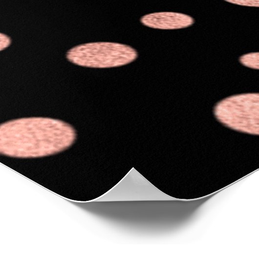 エレガントバラ金ゴールド誕生日ウェルカムサイン ポスター (角)