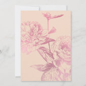 エレガントバラ金ゴールド赤面フローラ結婚の発願の更新 招待状 (裏面)