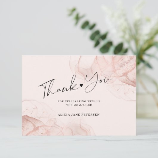 エレガントバラ金ゴールド赤面赤ちゃんシャワー感謝していユー (スタンド正面)