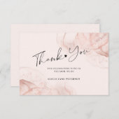 エレガントバラ金ゴールド赤面赤ちゃんシャワー感謝していユー (正面/裏面)