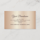 エレガントバラ金ゴールド赤面(楕円フレーム付きモダン) 名刺 (裏面)