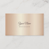 エレガントバラ金ゴールド赤面(楕円フレーム付きモダン) 名刺 (正面)