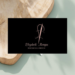 エレガントバラ金ゴールド針縫い変更 名刺